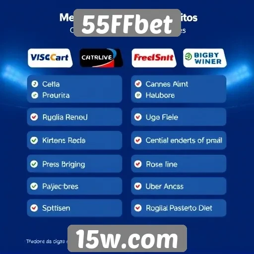 Métodos de pagamento aceitos no 55FFbet